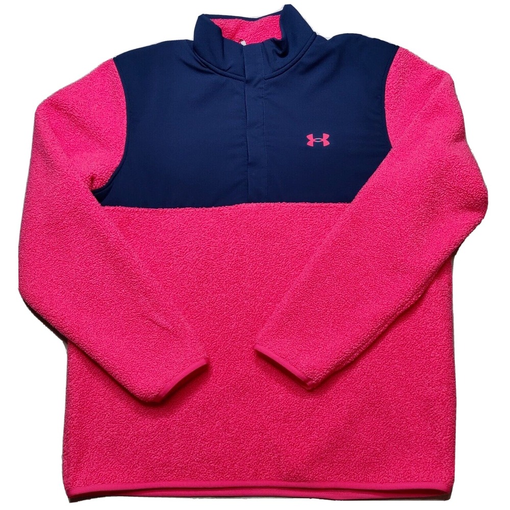 UNDER ARMOUR Golf Men XL Gala Academy 1/4 Button SweaterFleece Pile Pullover NEW